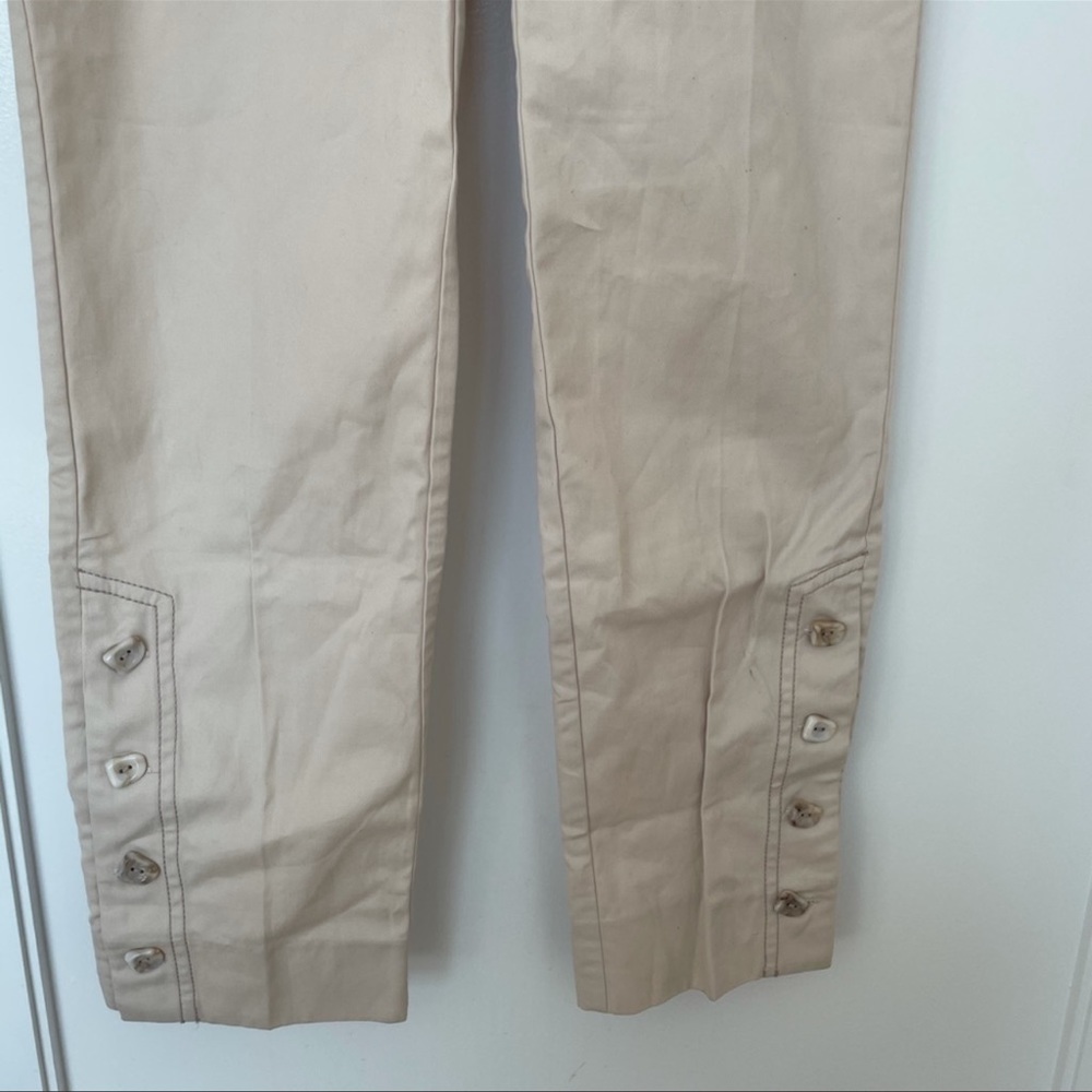 Aje Prima Buttoned Cotton Trouser Pants Neutral - Picture 6 of 11